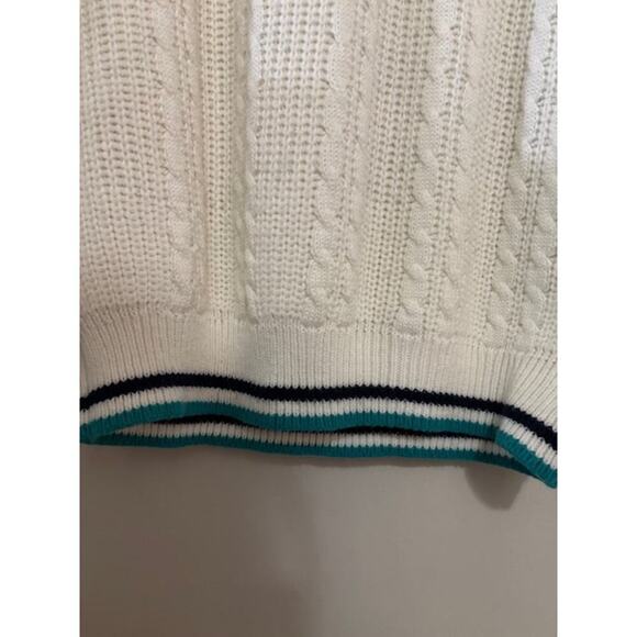 Vintage 90s Golf Sweater Made in England Knit V Neck Preppy Old Money Mens L - Picture 9 of 9